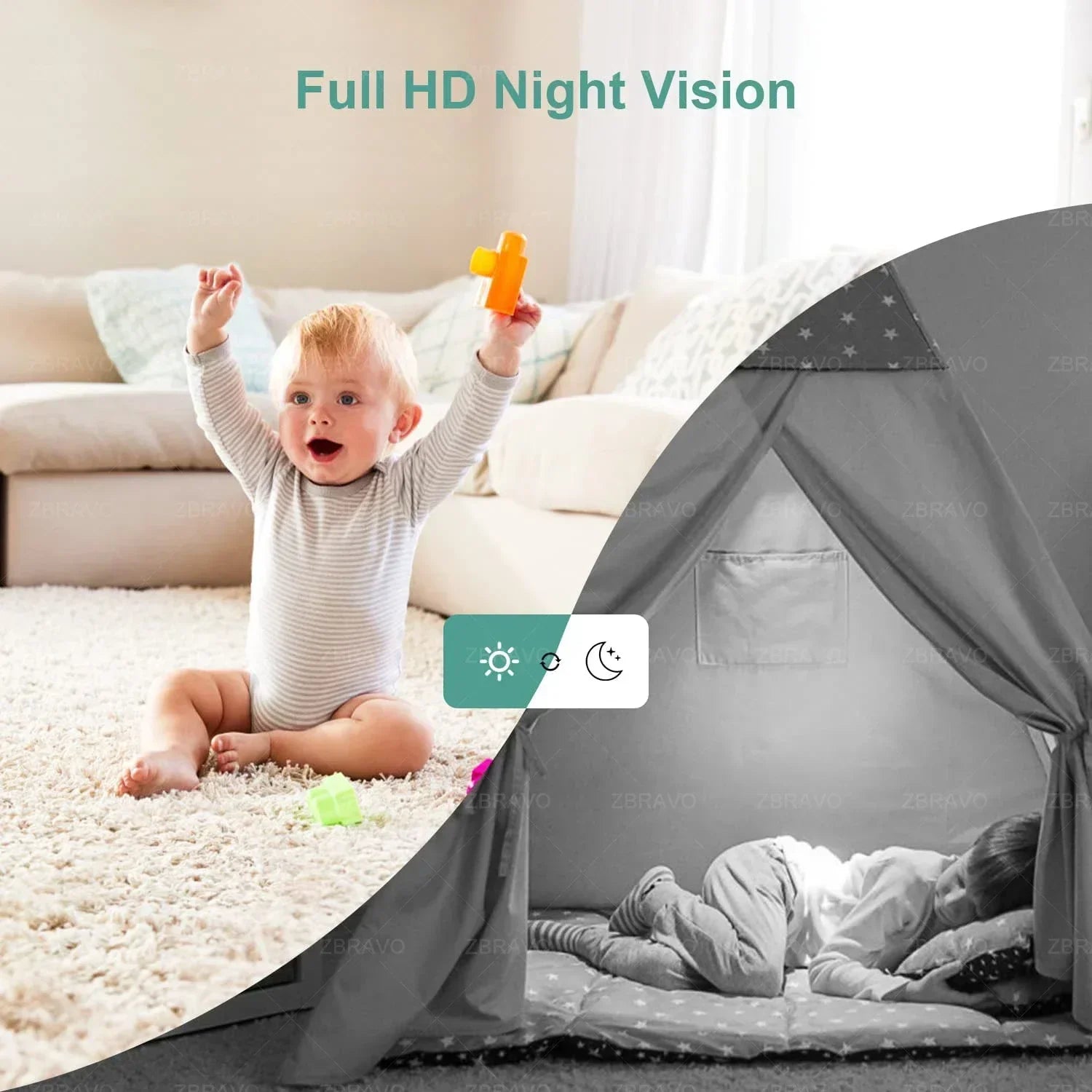 Mini Wifi Camera Night Vision Baby Monitor-3